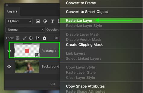 rasterize layer photoshop.